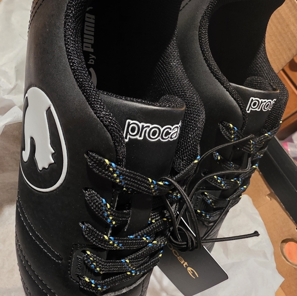 Puma Black Quilted Sneakers with Multicolor Speckled Laces - Picture 7 of 15